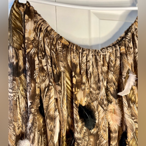 Elegant Feathered A-Line Skirt size 2x-3x - Picture 5 of 12